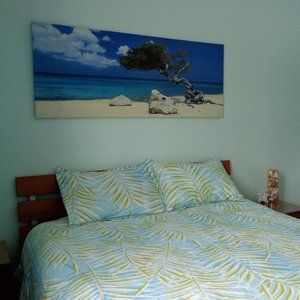 Tropical vibes reversible full queen duvet cover 3 pieces